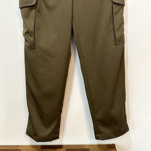 Akris Punto Womens Cargo Pants 6‎ Virgin Wool Moss Green Trousers Fiete Utility - Picture 5 of 8